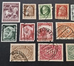 WW2 WWII Nazi German NSDAP THIRD REICH 50+ pc Stamp Lot Hitler Swastika + Sets