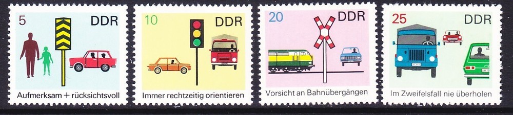 Germany DDR 1081-84 1969 Traffic Safety Campaign Complete Set VFR