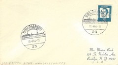 1964 Germany Otto Hahn Atomic Ship Launch Cover Kiel-Gaarden Howaldtswerke