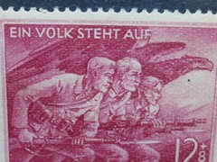Nazi Germany WW2 Stamp 1945 Volkssturm People’s Army Reichspfennig Rare