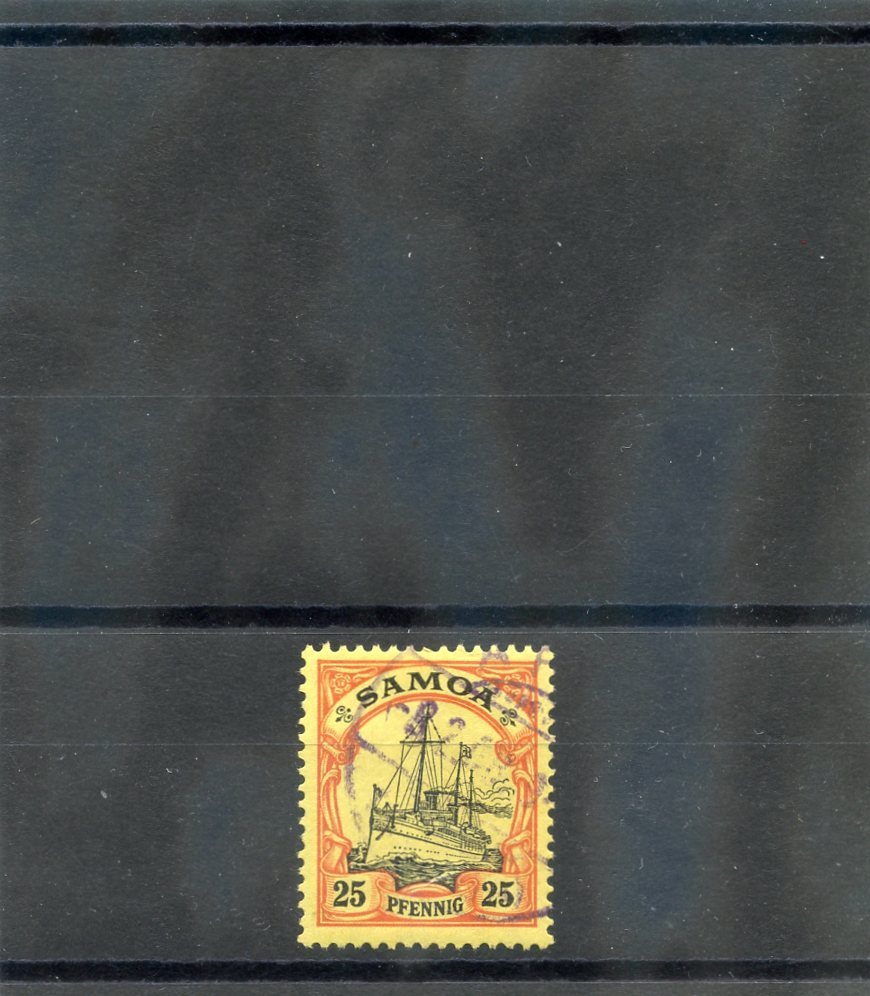 SAMOA Sc 61(MI 11)VF USED 190025pf ORANGE & BLACK/YELLOW $21