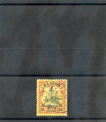 SAMOA Sc 61(MI 11)VF USED 190025pf ORANGE & BLACK/YELLOW $21