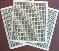 Deutsches 3rd Reich German Hitler 3 Full Sheets Stamps Hitler Head 30PF