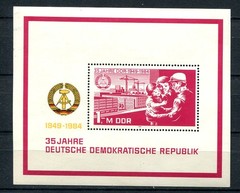 Germany – DDR : 35th Anniversary souvenir sheet from 1984 – mint NH