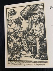 WWII German Feldpost – Elderly man resting by sunflowers (Sluyterman)