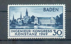 French Zone-Baden 46I Constance I** MNH Mint 26EUR (y70461