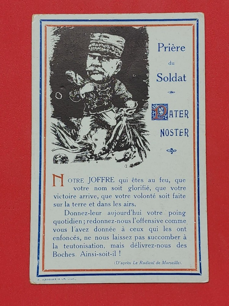 WW1 WWI France French Propaganda Feldpost postcard Germany German military war