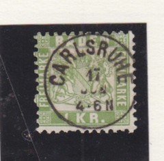 baden 1868 michel 23,Sc 26,full,useful cancel r1450