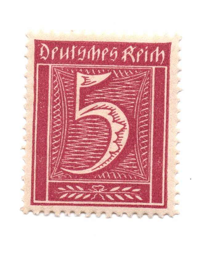 Germany 1921 SC 137 MNH 5pfg Purple Red Numeral Stamp (a3)