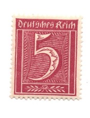 Germany 1921 SC 137 MNH 5pfg Purple Red Numeral Stamp (a3)