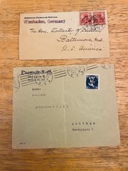 Lot of 7 Vintage German Covers 1920s–1950s – Business & Consular Mail to USA