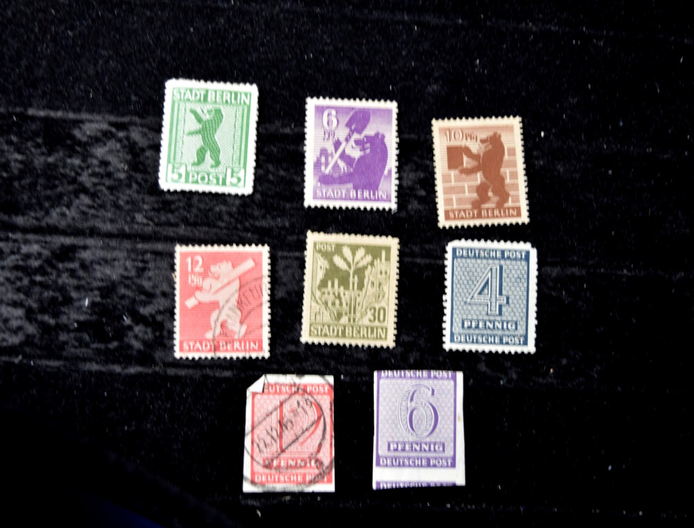 EAST BERLIN-GERMANY 1945 11N 1+2+4-5+7 + 14N2 4A+7A USED