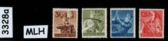 MLH stamp set B237-B240 WWII Germany Hitler youth Reich Labor service #3328a
