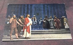 Vintage German postcard Germany Postal card Jesus Christ Christus Kaiphas 1960