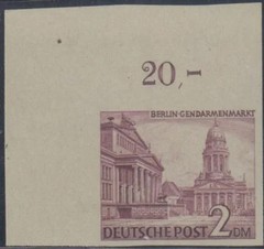 German Occupation – Berlin 9N58 Mint 2m Perf on Greenish Paper, NGAI, cv $585