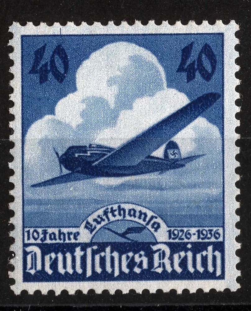 Germany Sc 469 Blue 40pf XF Centered MNH Original Gum