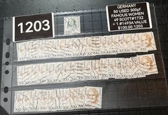 GERMANY 50 USED 300pf FAMOUS WOMEN 49 SCOTT#1732 AND ONE SCOTT#1493A VALUE $100+