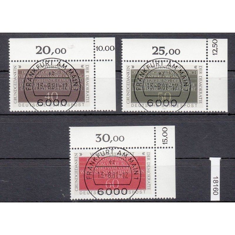 Federal Republic of Germany 1981, Mich.-No.: 1105-07, postmarked corner…