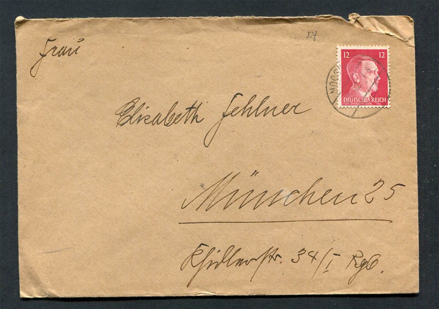German Reich WW II : Cover from 1942 with Hitler Stamp – Moosham – used