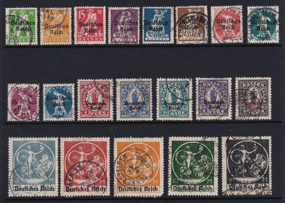 Germany-Bavaria Used Stamps Sc#256-279