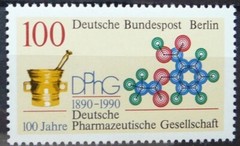 Germany Berlin 1990 The 100th Anniversary of the Pharmaceutical Society MNH