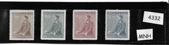 MNH stamp set B09-B12 / Adolf Hitler 1942 Birthday WWII Third Reich Occupation