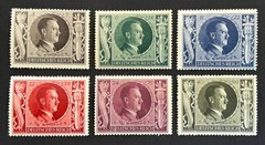 Travelstamps: 1943 Germany Stamps Sc# B231-B236 Hitler 54th Birthday Set MOGH
