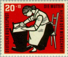 BRD FRG #Mi245 MNH 1956 Mother Baby Cradle [B352 YT121 SG1171]