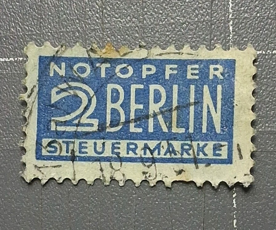 Germany – 1948 – 1949 – Postal Tax Stamp: Notopfer Berlin #G01′ Used ‚