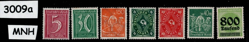 MNH stamps GERMANY Pre 1930 Empire Republic Includes Overprints #3009a