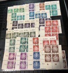30 USED/CTO BLOCKS OF 4 GERMANY DDR #O1/O16 SEE SCAN CONTENT 120 TOTAL 1204