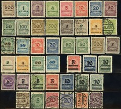 Germany Deutsches Reich Postage Stamp Collection 1922-1923 Used Mint LH