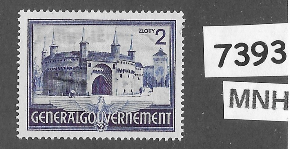 MNH stamp Sc N074 General Government Occupied Cracow Poland / 1941 #7393