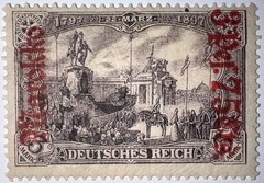 Travelstamps: 1911 Germany Morocco Stamps Sc #56 Mi 57 – 3 Mark with OP MOGLH