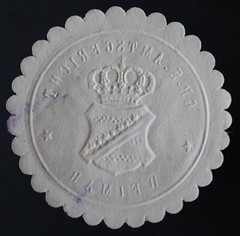 Original German Empire letter seal stamp- GR. S. AMTGERICHT WEIMAR -#ST12