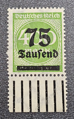 Stamp Germany Reich FREIMARKE 75 000 Mark 1923 Mi. Nr. 287 [🇩🇪37418]