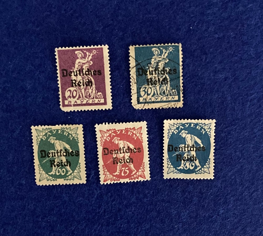 5 BAVARIA/Germany Reich 1920 Set „Farewell Series „