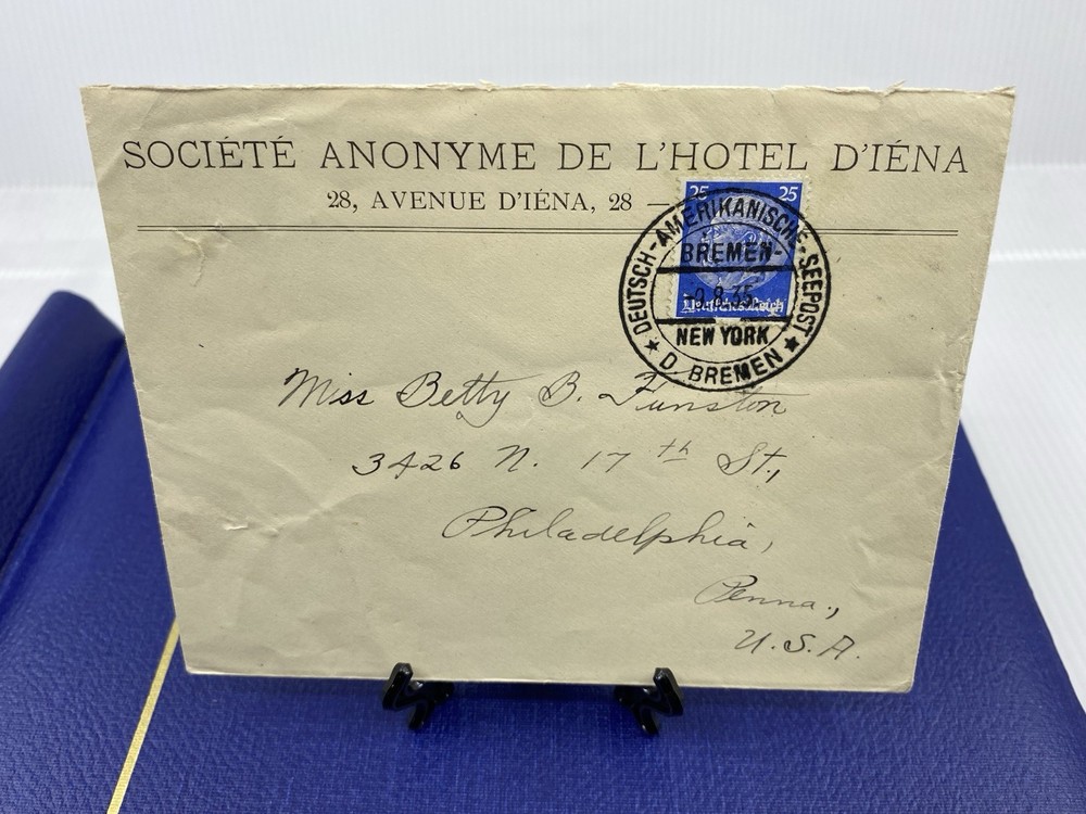 8/9 1935 Germany Catapult Cover (One of the Last) SS Bremen Seapost To New York