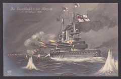 GERMANY, Marine Fieldpost card, Die Seeschlacht in der Nordsee, WWI