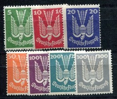 GERMANY 1924 344-350 * SET AIR MAIL WOODEN DOVE VERY BEAUTIFUL (09515
