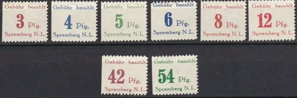 Spremberg / German local issues 1946 / Michel No. 7/14 – MH