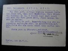 DEUTSCHES REICH 1914 Germania stamp on postcard w/ nice advertising!
