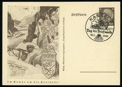 Stamp Day Mi# P242/01-07 Card Collection Special Postmarks WWII 1941 Germany