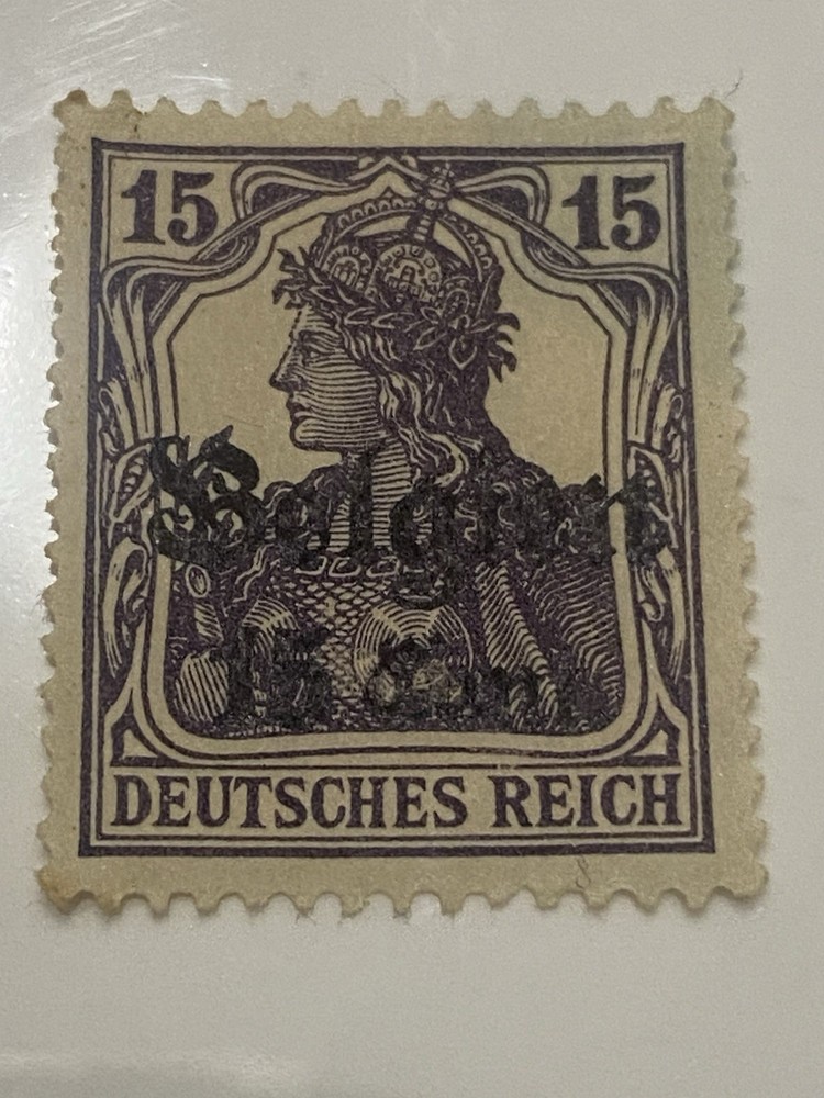 BELGIUM Germany Occupation OP Stamps 15c on 15pfg