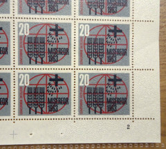 50x Sheet No. 391 Misereor MNH Postfrisch Stamp Sheet Form Number 2 BRD 1963