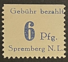 Travelstamps: 1946 Germany Local Spremberg Stamps Mi 10 – 6 Pfennig MNH OG