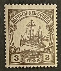 Travelstamps: GERMAN NEW GUINEA STAMPS Kaiser’s Yacht, 3 Pf MOGNH, WMK