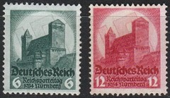Stamp Germany Mi 546-7 Sc 442-3 1934 War Reich War Nuremberg Party MH