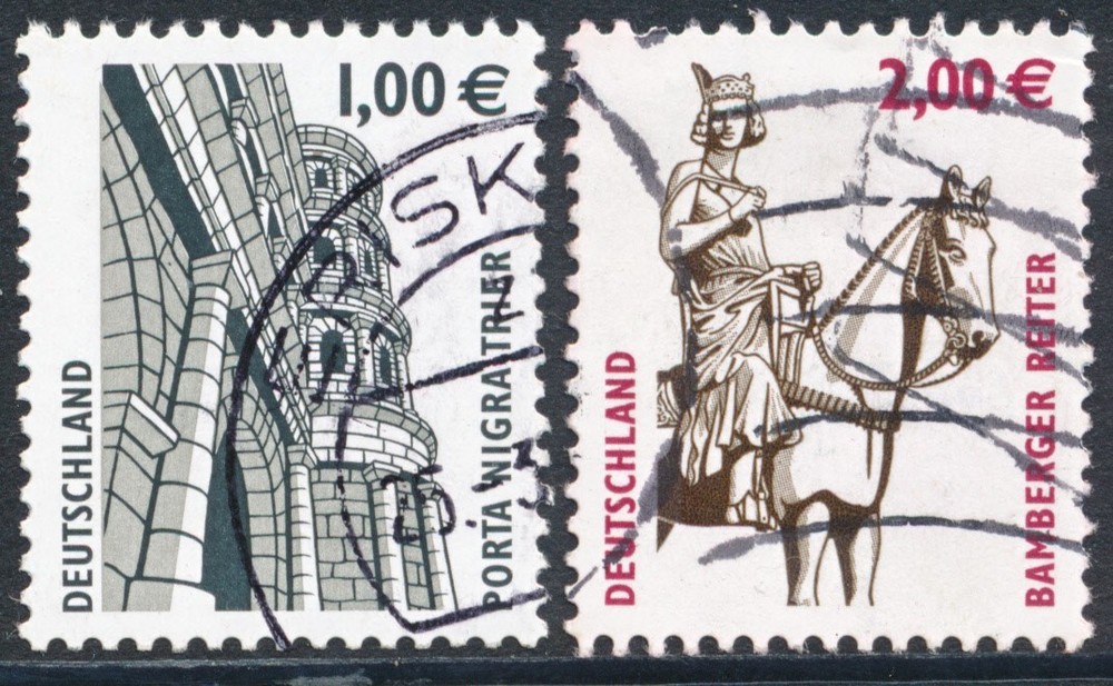 Germany, Postage Stamp, Scott#s 2205 & 2209 Used, 2002 Historic Sites (AB)