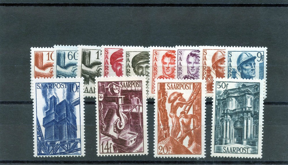 SAAR Sc 188-200(YT 231-43)**VF NH 1948 SET $105